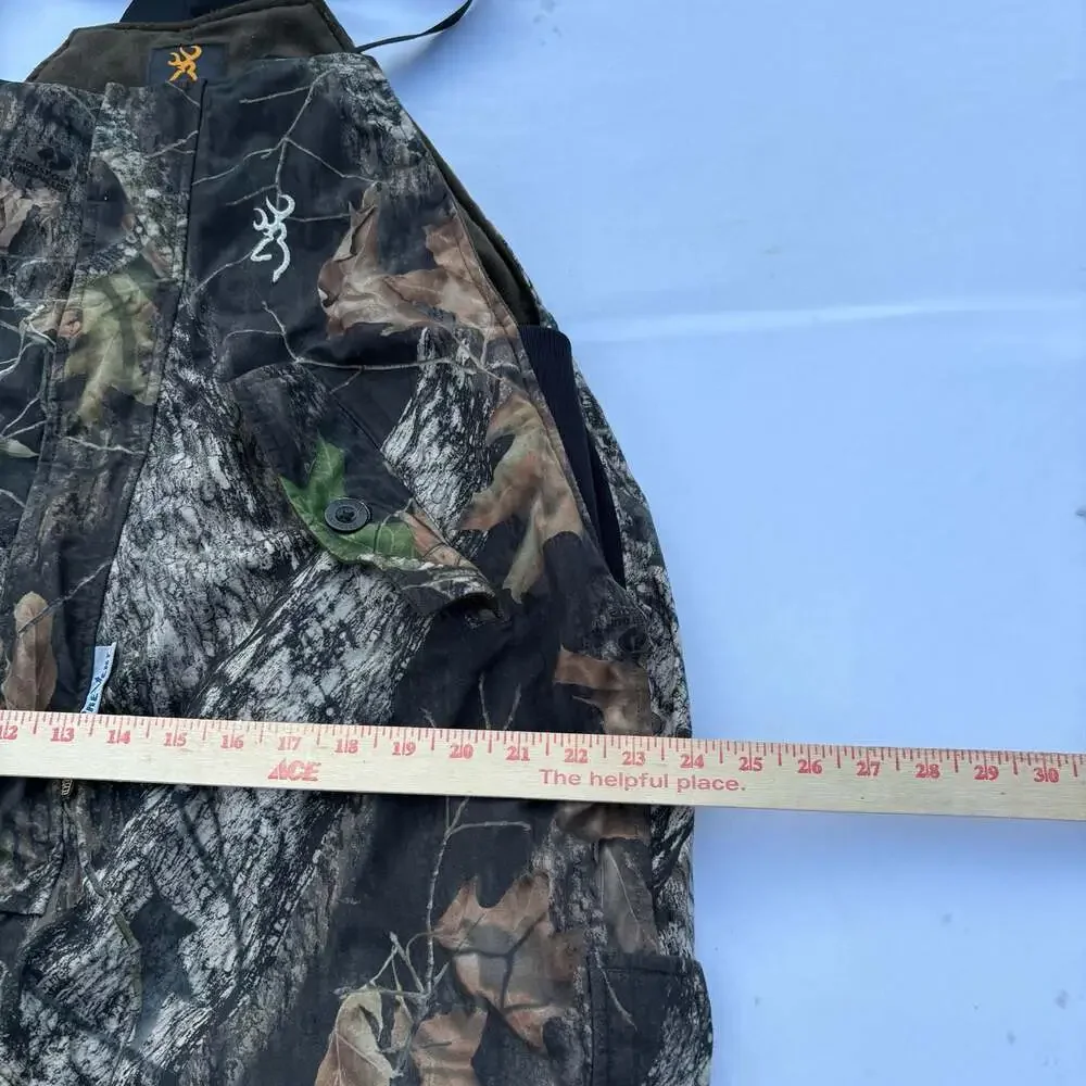Browning Primaloft Insulated Mossy Oak Camo Hunting Bib Overalls Size 2XL